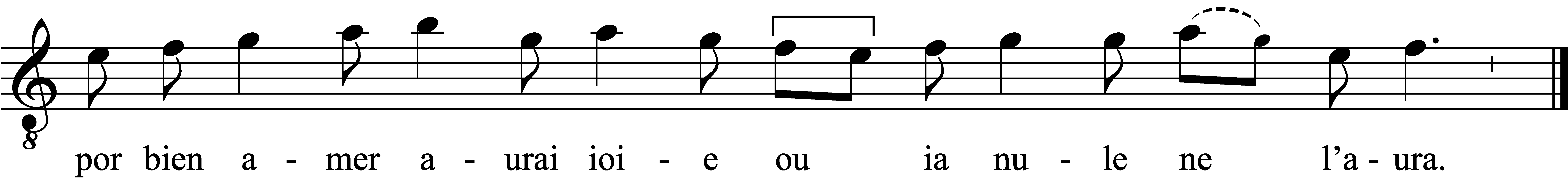 Refrain musical notation
